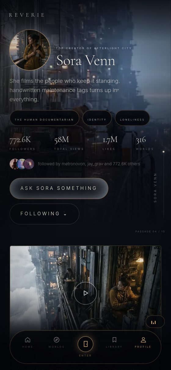 Creator page